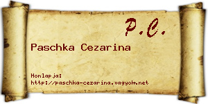 Paschka Cezarina névjegykártya